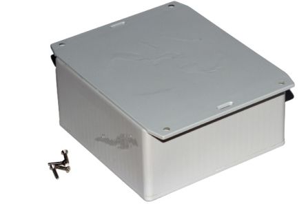 Hammond 1591 Series ABS General Purpose Enclosure, IP54, Flanged, 119 x 119 x 56mm [1591UF2SGY]; 228-7316