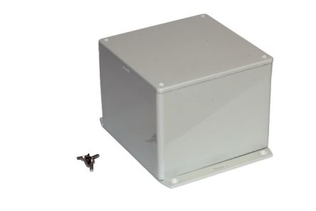 Hammond 1591 Series ABS General Purpose Enclosure, IP54, Flanged, 119 x 89 x 119mm [1591VF2GY]; 228-7319