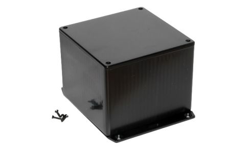 Hammond 1591 Series ABS General Purpose Enclosure, IP54, Flanged, 119 x 89 x 119mm [1591VF2SBK]; 228-7320