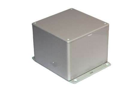 Hammond 1591 Series ABS General Purpose Enclosure, IP54, Flanged, 119 x 89 x 119mm [1591VF2SGY]; 228-7321