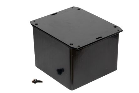 Hammond 1591 Series ABS General Purpose Enclosure, IP54, Flanged, 119 x 89 x 119mm [1591VSFLBK]; 228-7323