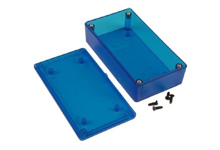 Hammond 1591 Series ABS General Purpose Enclosure, IP54, 112 x 28 x 64mm [1591XXBTBU]; 228-7327