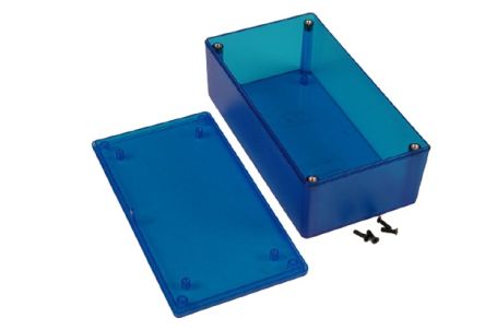 Hammond 1591 Series ABS General Purpose Enclosure, IP54, 152 x 46 x 81mm [1591XXDTBU]; 228-7331