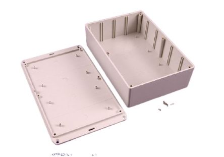 Hammond 1591 Series ABS General Purpose Enclosure, IP54, Flanged, 221 x 58 x 150mm [1591XXFFLGY]; 228-7335