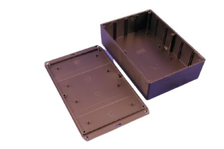 Hammond 1591 Series ABS General Purpose Enclosure, IP54, Flanged, 221 x 58 x 150mm [1591XXFSFLBK]; 228-7337