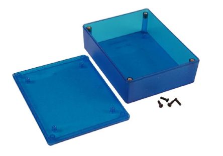 Hammond 1591 Series ABS General Purpose Enclosure, IP54, 122 x 36 x 94mm [1591XXGTBU]; 228-7339