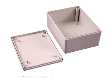 Hammond 1591 Series ABS General Purpose Enclosure, IP54, 109 x 41 x 81mm [1591XXSGY]; 228-7345