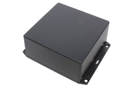 Hammond 1591 Series ABS General Purpose Enclosure, IP54, Flanged, 123 x 57 x 123mm [1591XXUFLBK]; 228-7353