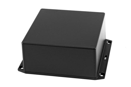 Hammond 1591 Series ABS General Purpose Enclosure, IP54, Flanged, 123 x 57 x 123mm [1591XXUSFLBK]; 228-7357