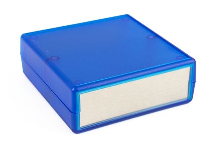 Hammond Transparent Blue ABS Instrument Case, 75 x 74 x 27mm [1593ARALTBU]; 228-7359