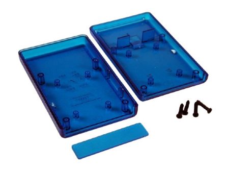 Hammond Transparent Blue ABS Instrument Case, 112 x 66 x 21mm [1593TTBU]; 228-7395