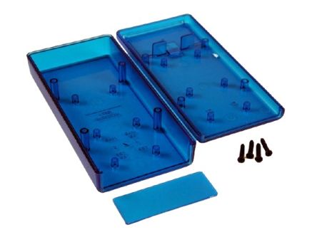 Hammond Transparent Blue ABS Instrument Case, 140 x 66 x 28mm [1593YTBU]; 228-7406
