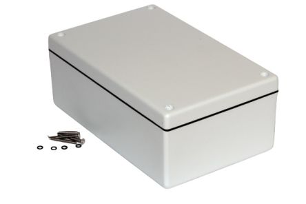 Hammond 1594 Series ABS General Purpose Enclosure, IP65, 168 x 53 x 107mm [1594EWGY]; 228-7408