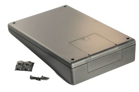 Hammond 1599 Series ABS General Purpose Enclosure, IP54, 220 x 140 x 41mm [1599KTLBKBAT]; 228-7421