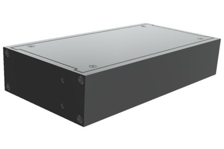 Hammond Black Aluminium Instrument Case, 44 x 211 x 108mm [RM1U0804SBK]; 228-7428