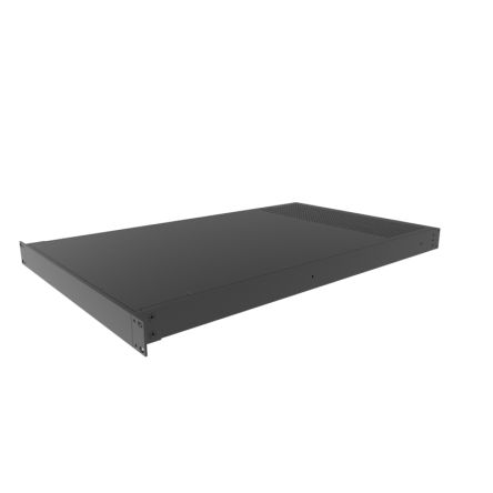 Hammond Black Aluminium Instrument Case, 44 x 422 x 711mm [RM1U1928VBK]; 228-7437