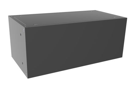 Hammond Black Aluminium Instrument Case, 89 x 211 x 108mm [RM2U0804SBK]; 228-7438
