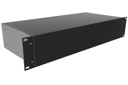 Hammond Black Aluminium Instrument Case, 89 x 422 x 203mm [RM2U1908VBK]; 228-7444