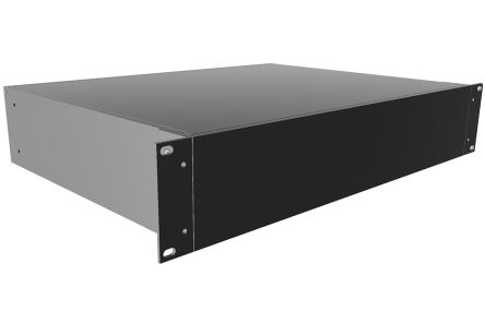 Hammond Black Aluminium Instrument Case, 89 x 422 x 330mm [RM2U1913SBK]; 228-7446