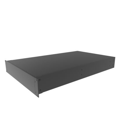 Hammond Black Aluminium Instrument Case, 89 x 422 x 711mm [RM2U1928SBK]; 228-7452