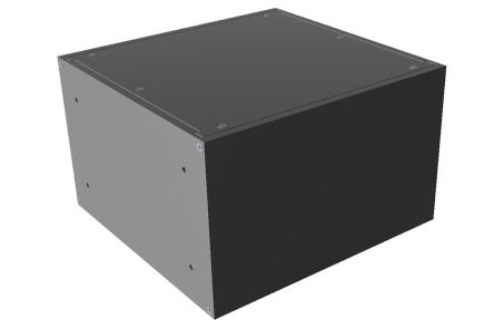 Hammond Black Aluminium Instrument Case, 133 x 211 x 203mm [RM3U0808SBK]; 228-7456
