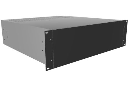 Hammond Black Aluminium Instrument Case, 133 x 422 x 457mm [RM3U1918VBK]; 228-7461