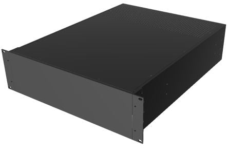 Hammond Black Aluminium Instrument Case, 133 x 422 x 559mm [RM3U1922VBK]; 228-7463