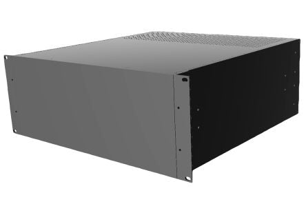 Hammond Black Aluminium Instrument Case, 178 x 422 x 457mm [RM4U1918VBK]; 228-7472