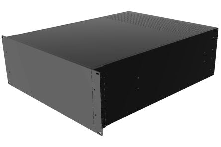 Hammond Black Aluminium Instrument Case, 178 x 422 x 59mm [RM4U1922VBK]; 228-7474