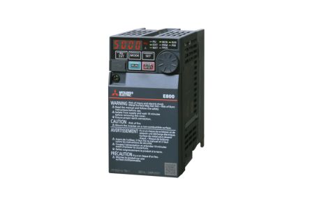Mitsubishi Electric Inverter Module, 0.4 kW, 1 Phase, 240 V, 3 A, FR-E800 Series [FR-E820S-0030-4-60]; 228-7787