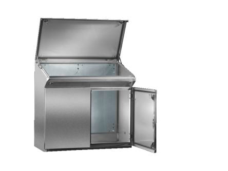 Rittal TP Series Stainless Steel Double-Door-Door Floor Standing Enclosure, Opaque Door, IP55, 960 x 1200 x 480mm [2686600]; 228-9364