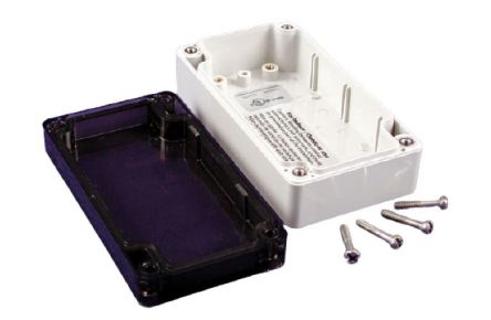Hammond 1554 Series Polycarbonate Enclosure, IP68, 4.7 x 2.6 x 1.6in [1554C2GYSL]; 229-1020