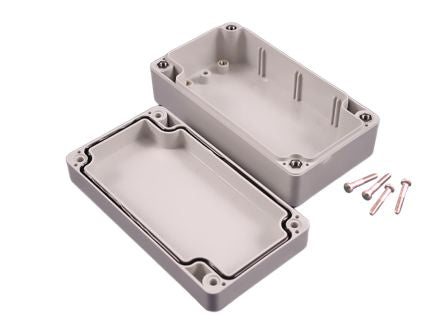 Hammond 1554 Series Polycarbonate Enclosure, IP68, 4.7 x 3.5 x 3.15in [1554G2GY]; 229-1027