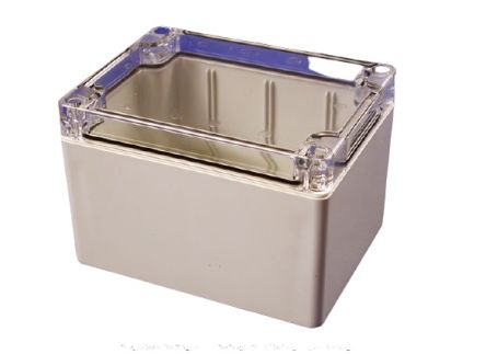 Hammond 1554 Series Polycarbonate Enclosure, IP68, 4.7 x 3.5 x 3.15in [1554G2GYSL]; 229-1030