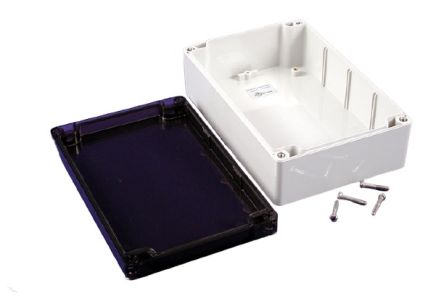Hammond 1554 Series Polycarbonate Enclosure, IP68, 7.1 x 4.7 x 2.4in [1554H2GYSL]; 229-1031