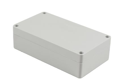 Hammond 1554 Series ABS Enclosure, IP66, 6.3 x 3.5 x 1.8in [1554JLGY]; 229-1042