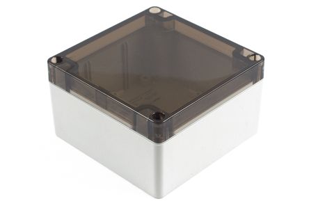 Hammond 1554 Series Polycarbonate Enclosure, IP68, 4.13 x 4.13 x 2.36in [1554L2GYSL]; 229-1046