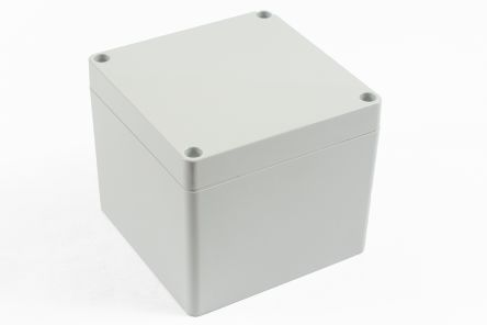 Hammond 1554 Series Polycarbonate Enclosure, IP68, 4.13 x 4.13 x 3.54in [1554LA2GY]; 229-1047