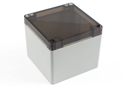 Hammond 1554 Series Polycarbonate Enclosure, IP68, 4.13 x 4.13 x 3.54in [1554LA2GYSL]; 229-1049