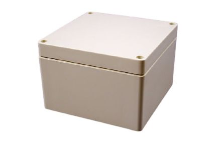 Hammond 1554 Series Polycarbonate Enclosure, IP68, 4.7 x 4.7 x 3.15in [1554P2GY]; 229-1063