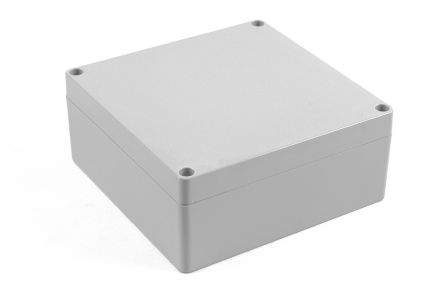 Hammond 1554 Series Polycarbonate Enclosure, IP68, 5.51 x 5.51 x 2.36in [1554Q2GY]; 229-1075
