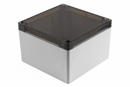 Hammond 1554 Series Polycarbonate Enclosure, IP68, 5.51 x 5.51 x 3.54in [1554QA2GYSL]; 229-1081