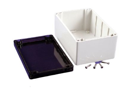 Hammond 1554 Series Polycarbonate Enclosure, IP68, 7.1 x 4.7 x 3.5in [1554T2GYSL]; 229-1091
