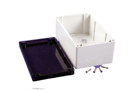 Hammond 1554 Series Polycarbonate Enclosure, IP68, 7.9 x 4.7 x 3.5in [1554U2GYSL]; 229-1092