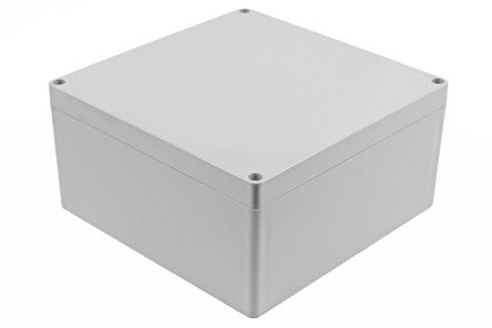 Hammond 1554 Series ABS Enclosure, IP66, 7.1 x 7.1 x 3.54in [1554WAGY]; 229-1106