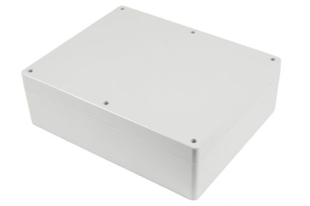 Hammond 1554 Series ABS Enclosure, IP66, 11.8 x 9.4 x 5 3.74in [1554YGY]; 229-1124
