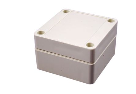 Hammond 1555 Series Polycarbonate Enclosure, IP68, 2.6 x 2.6 x 1.6in [1555B2GY]; 229-1126