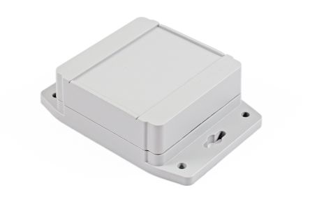 Hammond 1555F Series ABS Enclosure, IP66, Flanged, 3.55 x 3.55 x 1.48in [1555EF17GY]; 229-1138