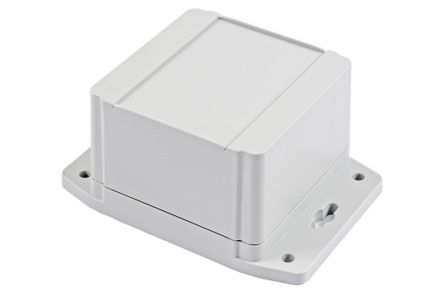 Hammond 1555F Series ABS Enclosure, IP66, Flanged, 3.55 x 3.55 x 2.46in [1555EF42GY]; 229-1139