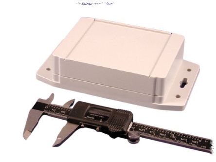 Hammond 1555F Series ABS Enclosure, IP66, Flanged, 4.7 x 3.6 x 1.47in [1555FF17GY]; 229-1144